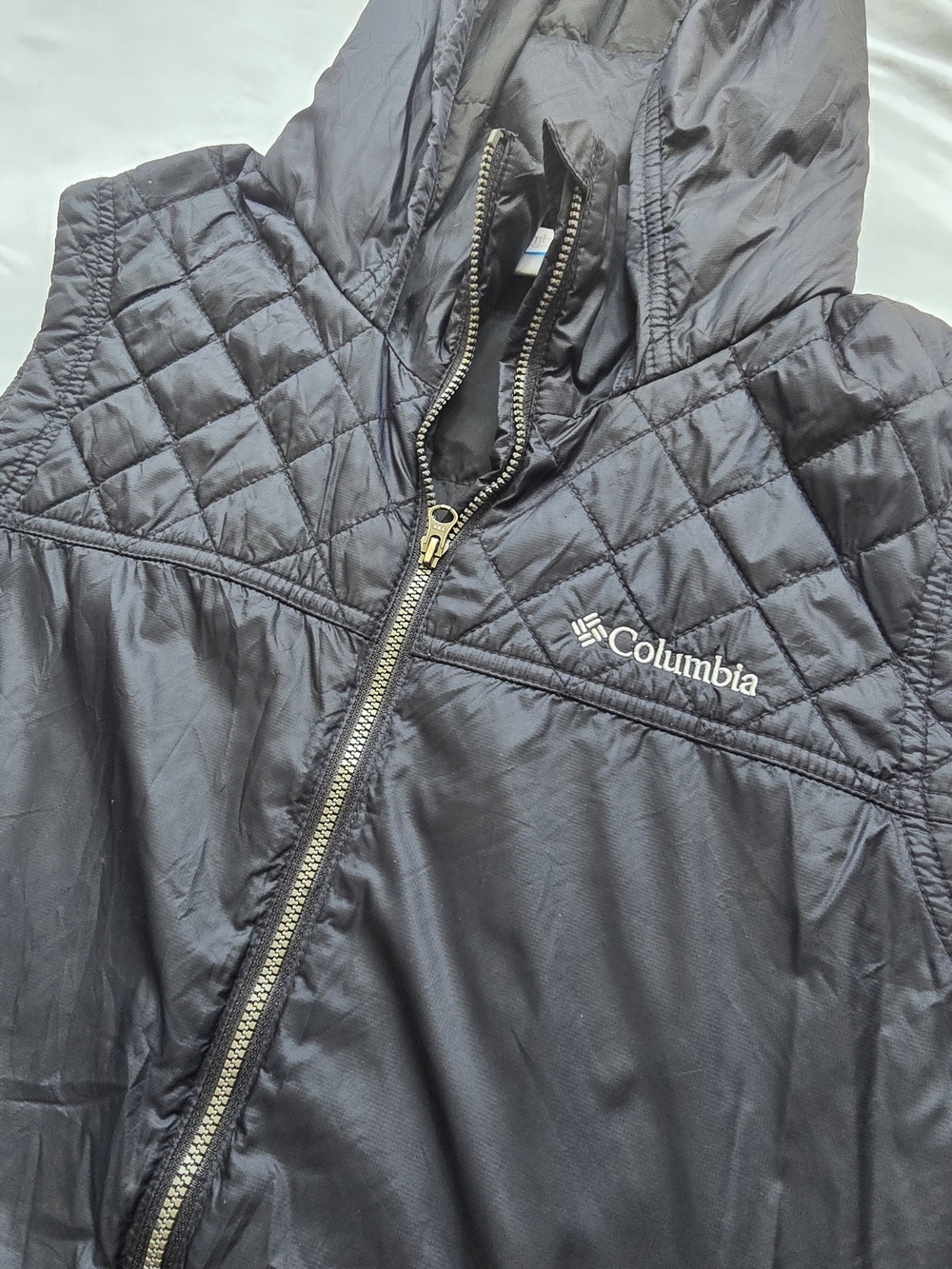 Columbia Women's Black Quilted Hooded Jacket